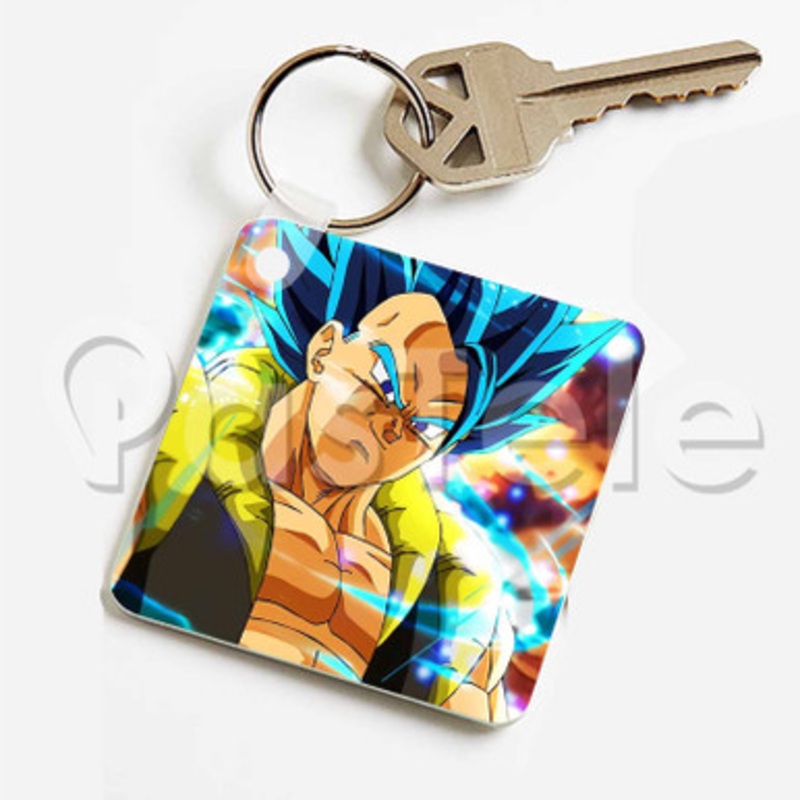 gogeta super saiyan blue Custom Keychain Jewelry Necklaces Pendant Two Sides Key