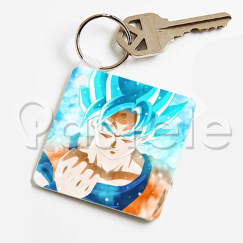 goku super saiyan blue Custom Keychain Jewelry Necklaces Pendant Two Sides Key