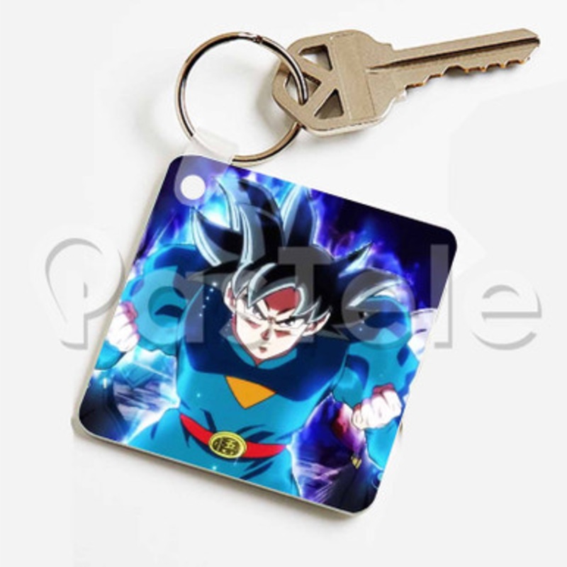 Goku Ultra Instinct Dragon Ball Heroes Custom Keychain Jewelry Necklaces Pendant Two Sides Key