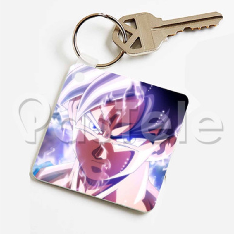 goku ultra instinct mastered Custom Keychain Jewelry Necklaces Pendant Two Sides Key