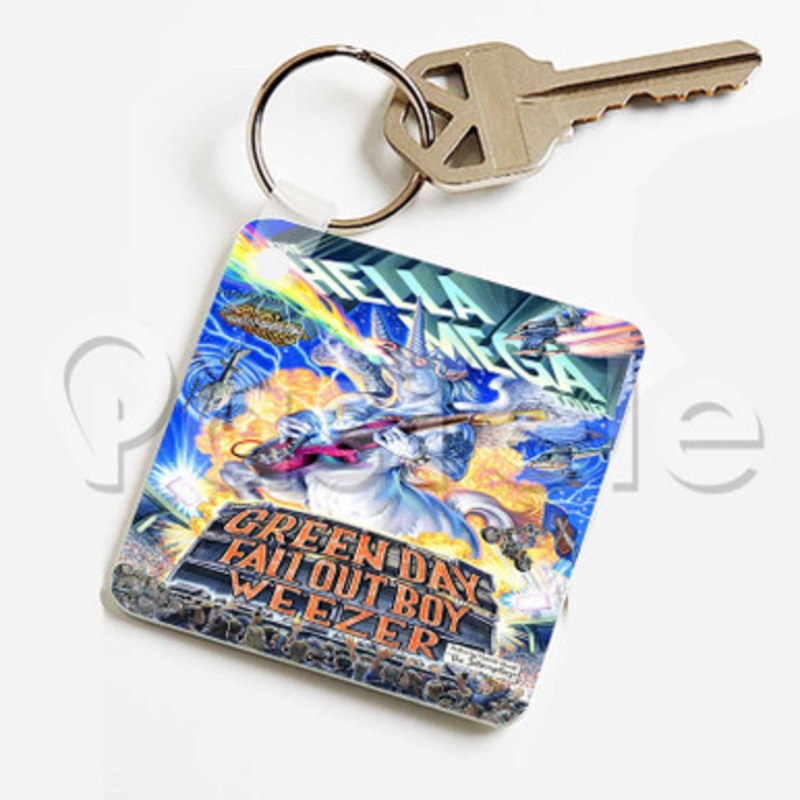 hella mega tour Custom Keychain Jewelry Necklaces Pendant Two Sides Key