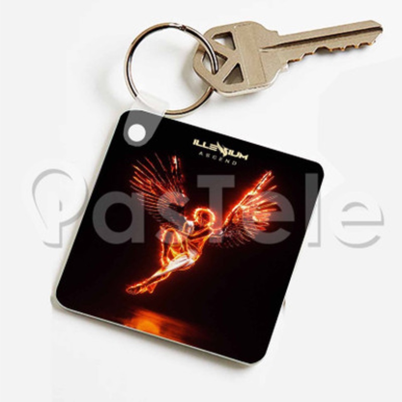 Illenium Ascend Custom Keychain Jewelry Necklaces Pendant Two Sides Key
