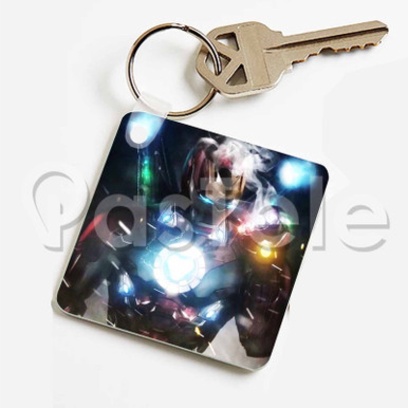 Iron Man Infinity Gauntlet Custom Keychain Jewelry Necklaces Pendant Two Sides Key