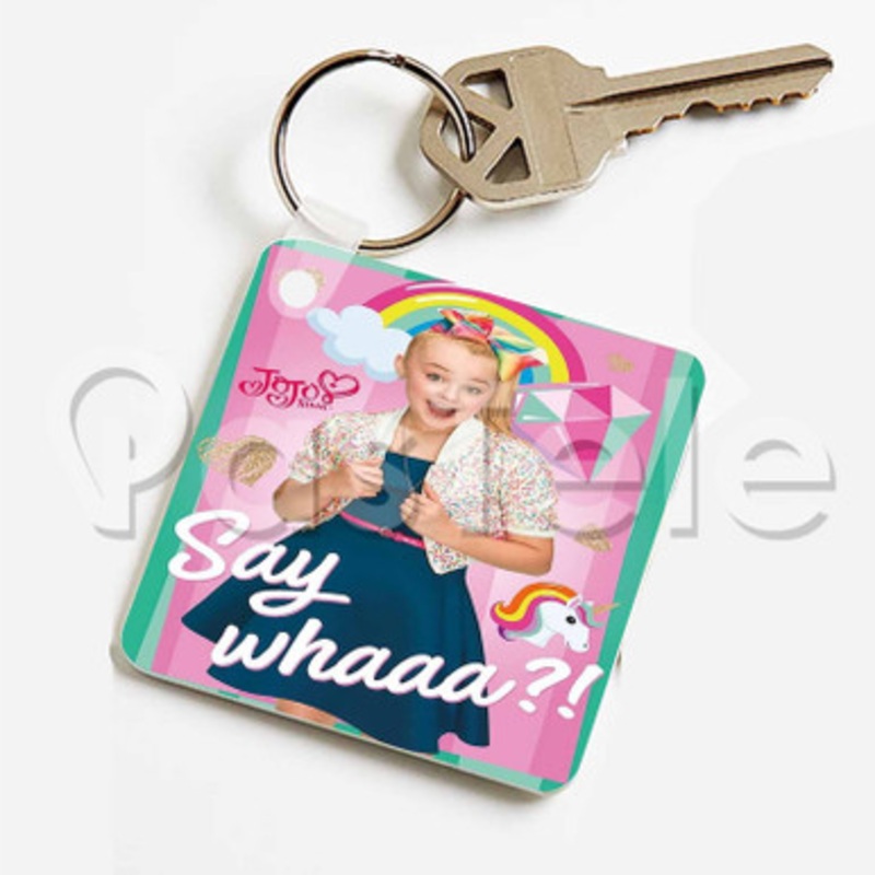 Jo Jo Siwa Say Whaa Custom Keychain Jewelry Necklaces Pendant Two Sides Key