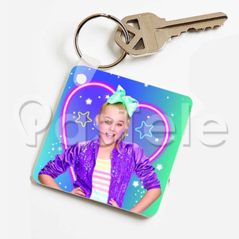 Jojo Siwa 2 Custom Keychain Jewelry Necklaces Pendant Two Sides Key