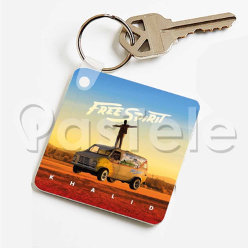 Khalid Free Spirit 2 Custom Art Keychain Key Ring Jewelry Necklaces Pendant Two Sides