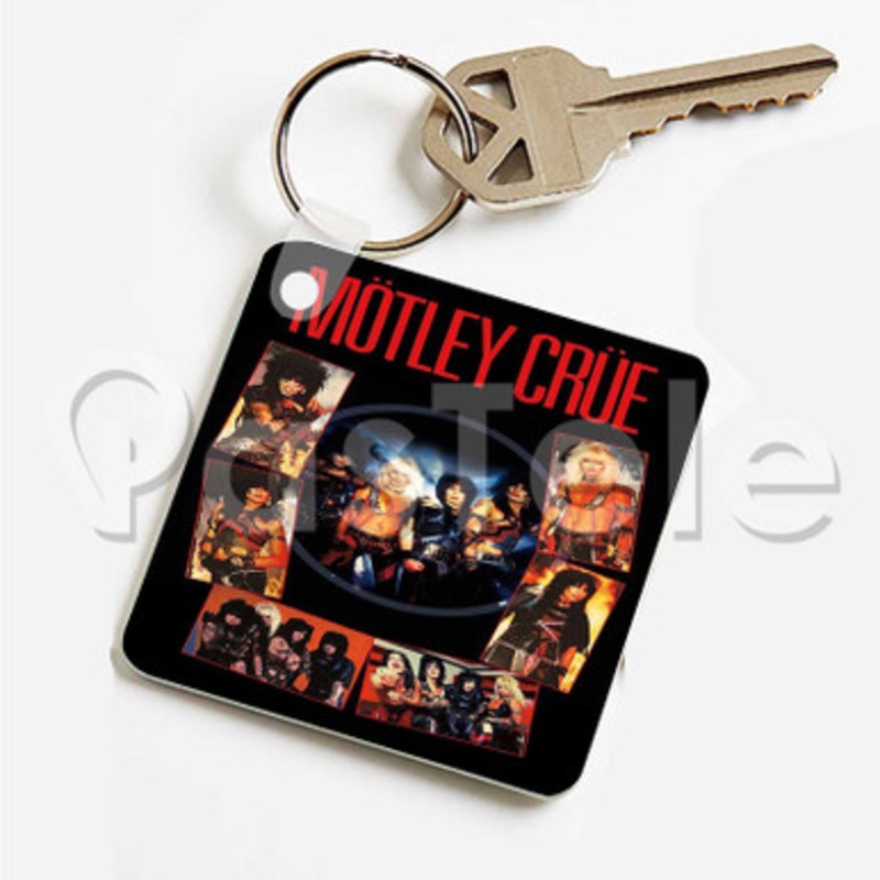 Motley Crue Shout At The Devil Custom Art Keychain Key Ring Jewelry Necklaces Pendant Two Sides