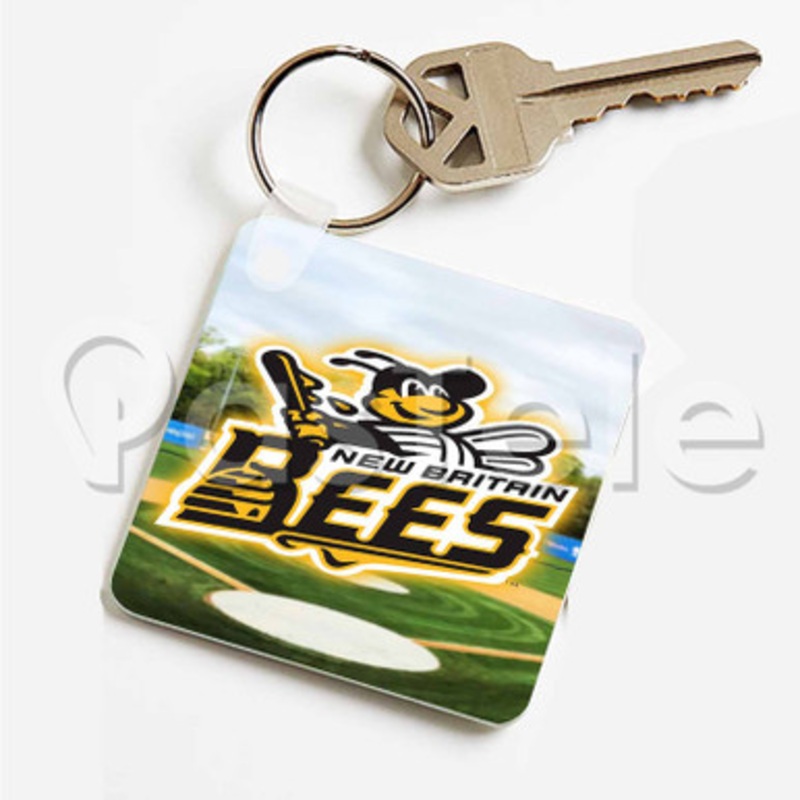 New Britain Bees Custom Art Keychain Key Ring Jewelry Necklaces Pendant Two Sides