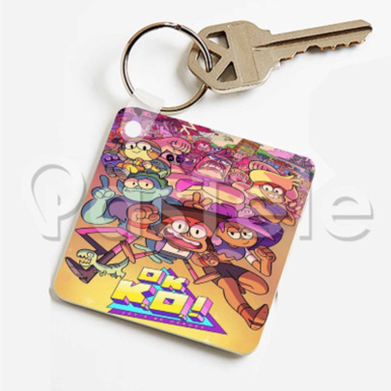 OK KO Let s Be Heroes Custom Art Keychain Key Ring Jewelry Necklaces Pendant Two Sides