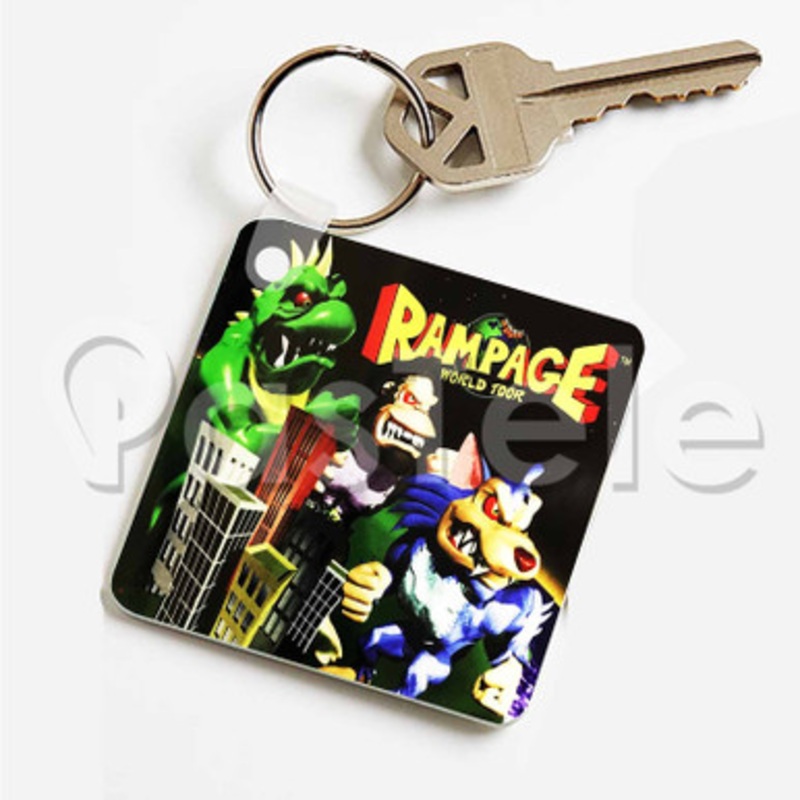 Rampage World Tour Custom Art Keychain Key Ring Jewelry Necklaces Pendant Two Sides