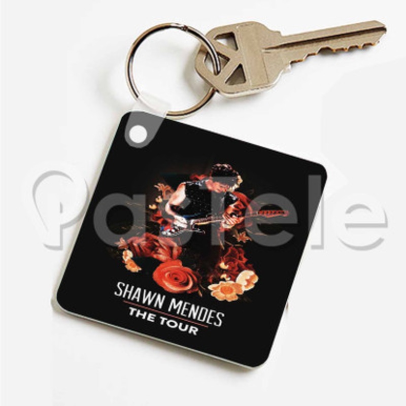 Shawn Mendes The Tour Custom Art Keychain Key Ring Jewelry Necklaces Pendant Two Sides