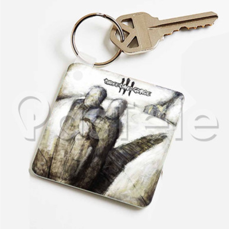 Three Days Grace Custom Art Keychain Key Ring Jewelry Necklaces Pendant Two Sides