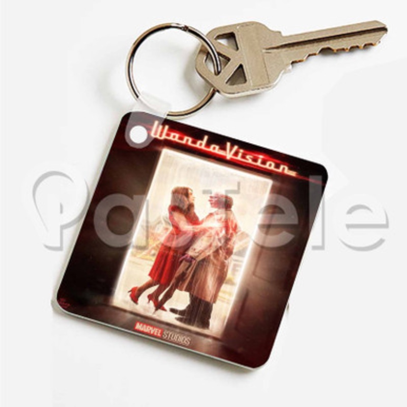 Wanda Vision Marvel Custom Art Keychain Key Ring Jewelry Necklaces Pendant Two Sides