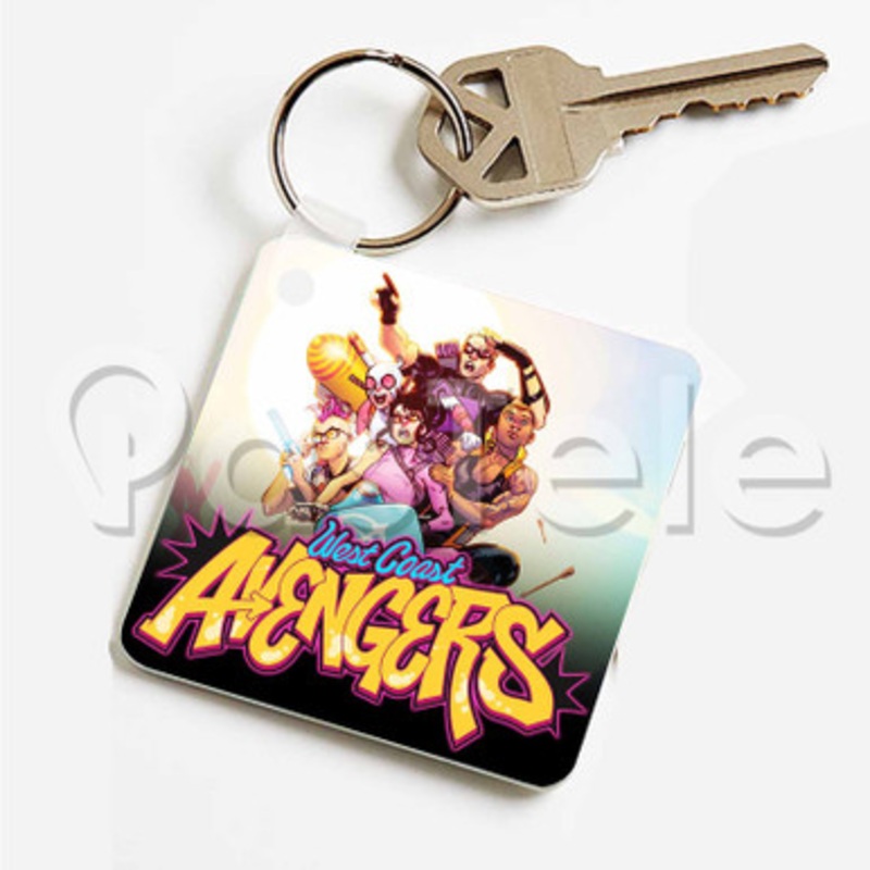 West Coast Avengers Custom Art Keychain Key Ring Jewelry Necklaces Pendant Two Sides