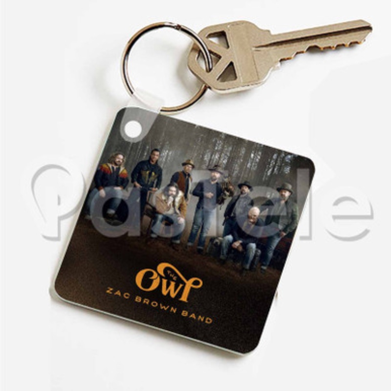 Zac Brown Band The Owl Custom Art Keychain Key Ring Jewelry Necklaces Pendant Two Sides