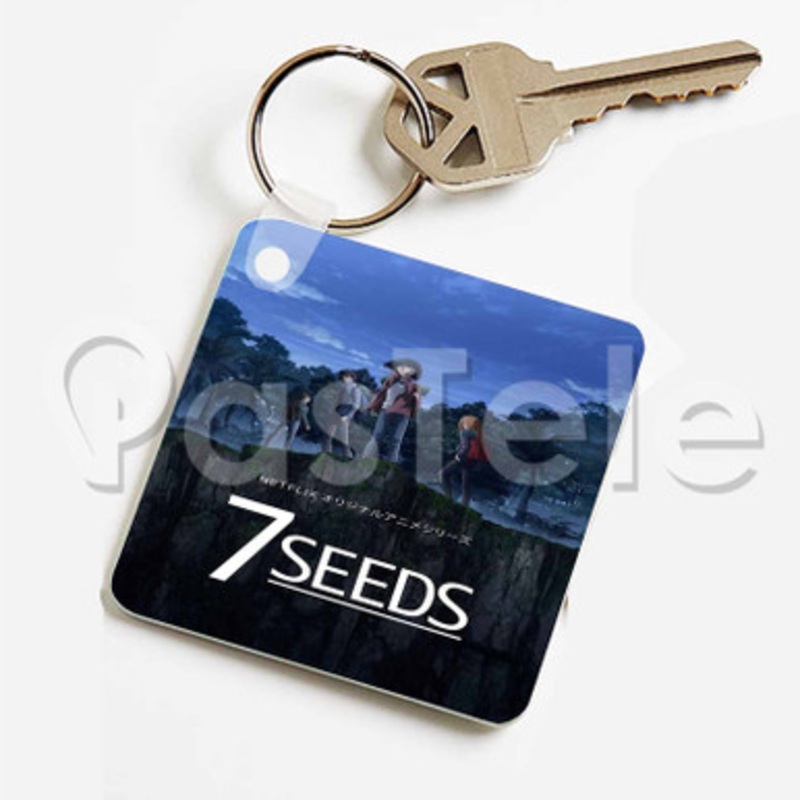 7 Seeds Custom Keychain Jewelry Necklaces Pendant Two Sides Key