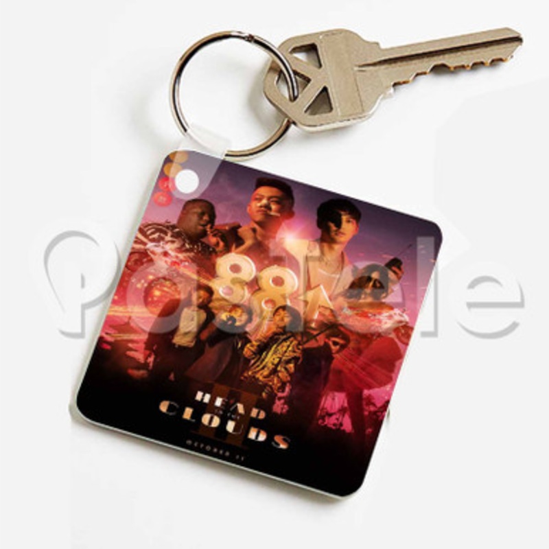 88rising Stephanie Poetri Jackson Wang Head Clouds 2 Custom Keychain Jewelry Necklaces Pendant Two Sides Key