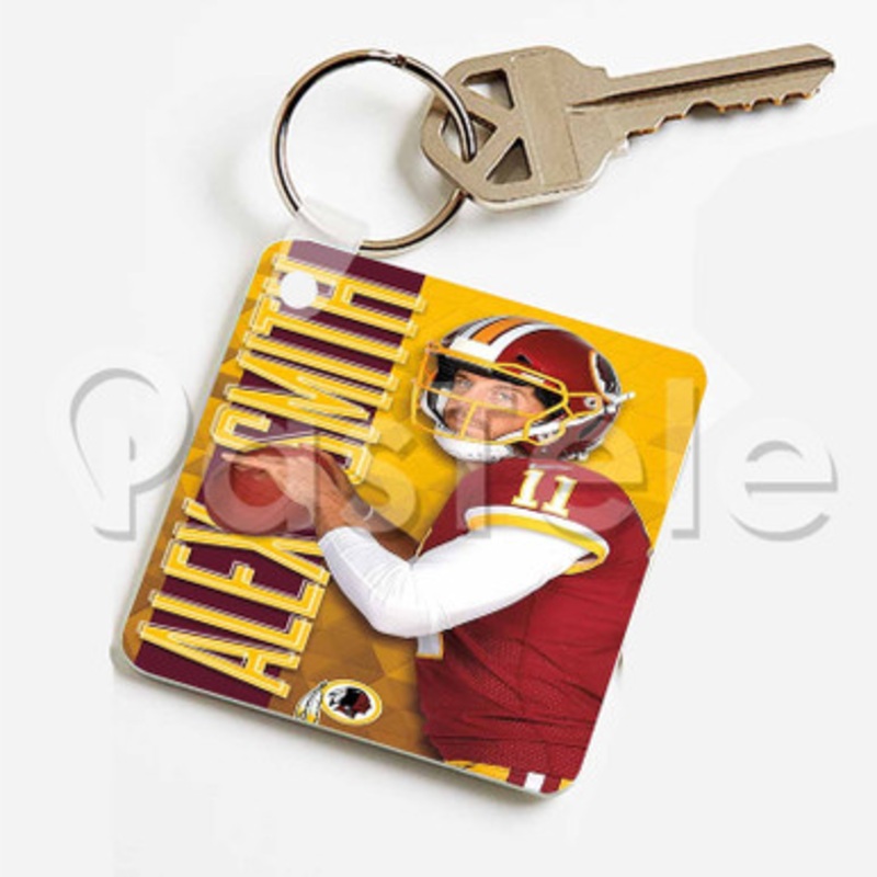 Alex Smith NFL Washington Redskins Custom Keychain Jewelry Necklaces Pendant Two Sides Key