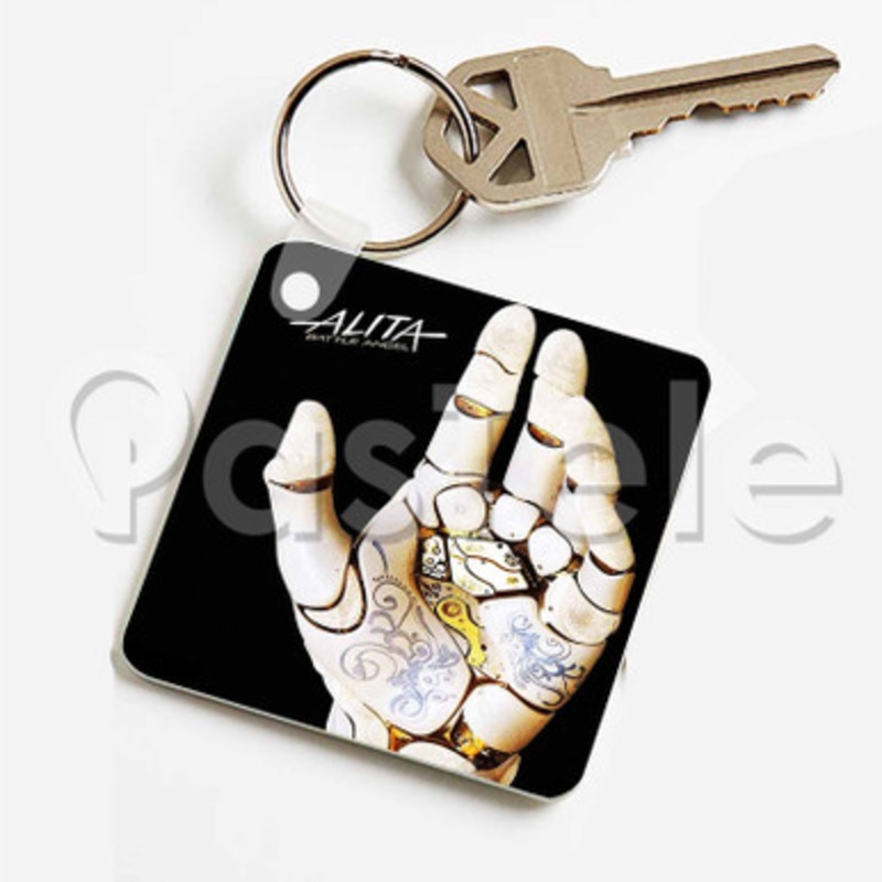 Alita Battle Angel Steelbook Custom Keychain Jewelry Necklaces Pendant Two Sides Key