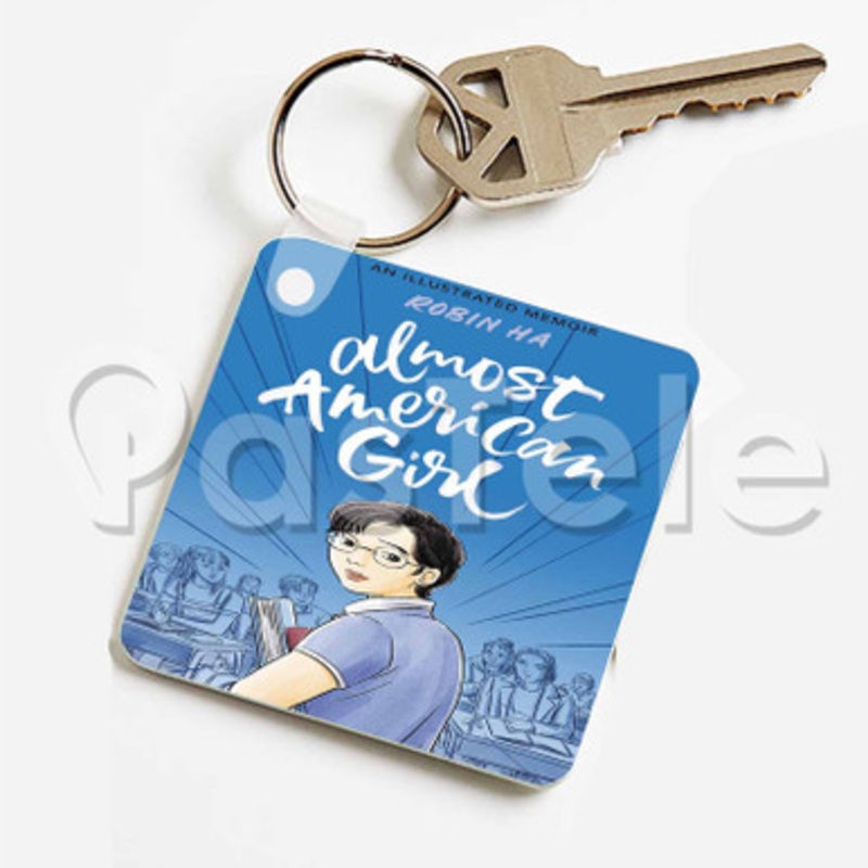 Almost American Girl Custom Keychain Jewelry Necklaces Pendant Two Sides Key