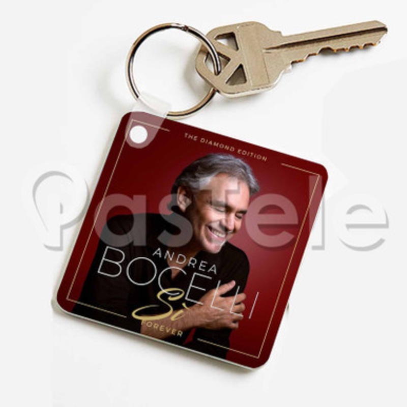 Andrea Bocelli Si Forever The Diamond Edition Custom Keychain Jewelry Necklaces Pendant Two Sides Key