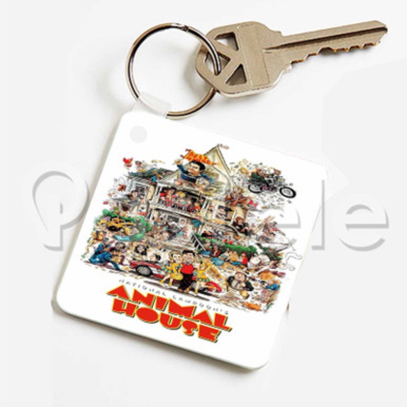 Animal House Custom Keychain Jewelry Necklaces Pendant Two Sides Key