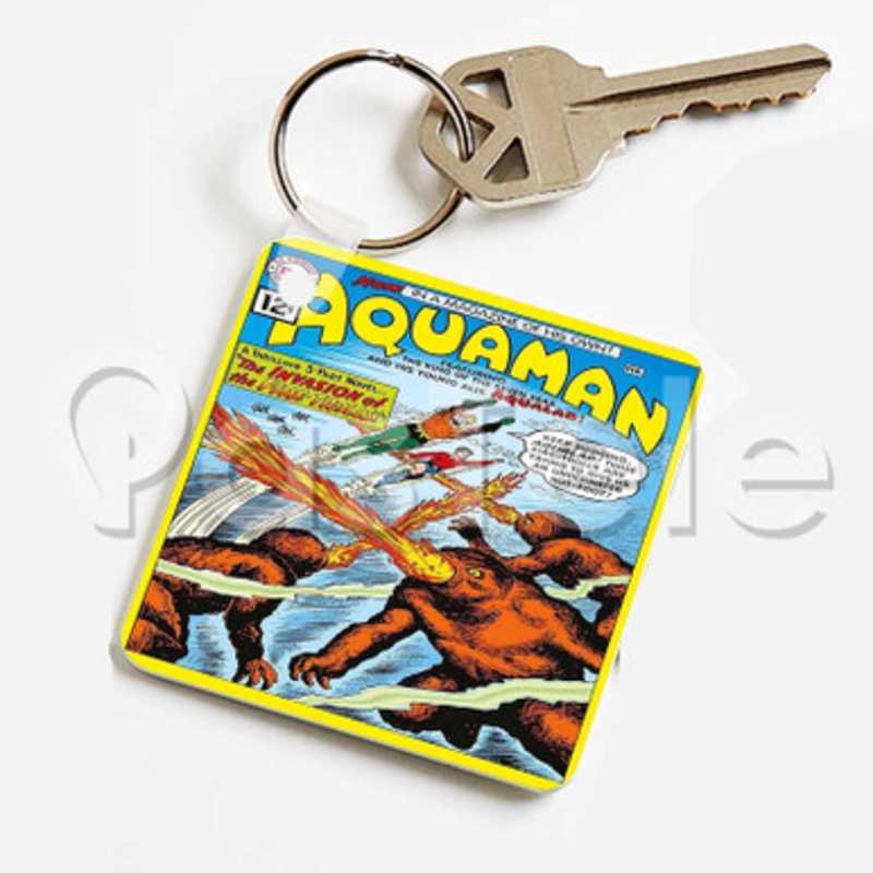Aquaman The Invasion of the Fire Trolls Custom Keychain Jewelry Necklaces Pendant Two Sides Key