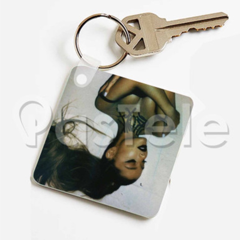 ariana grande thank you next Custom Keychain Jewelry Necklaces Pendant Two Sides Key