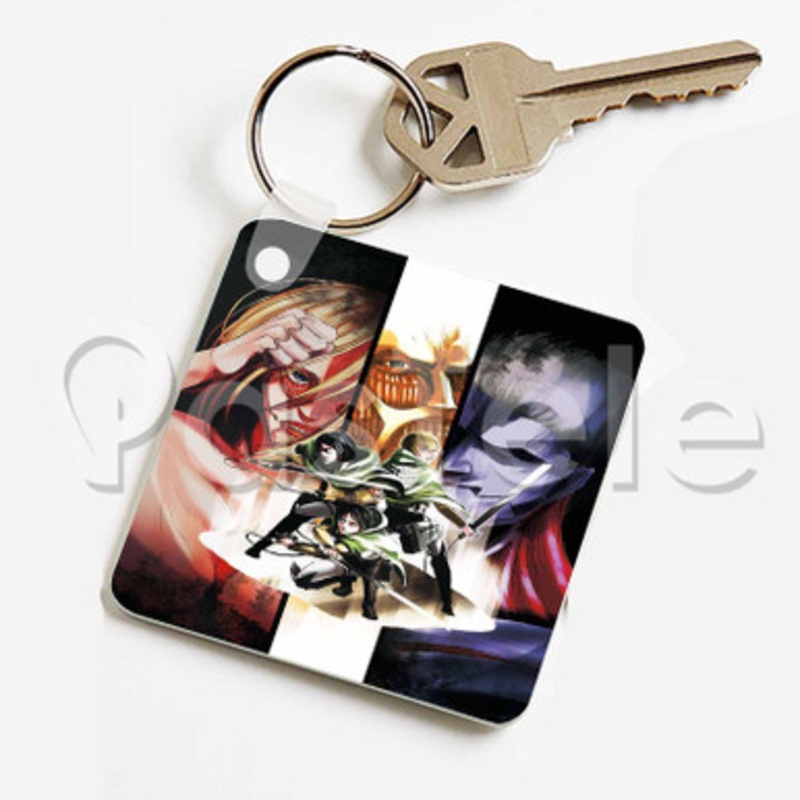 Attack On Titan Season 3 Custom Keychain Jewelry Necklaces Pendant Two Sides Key