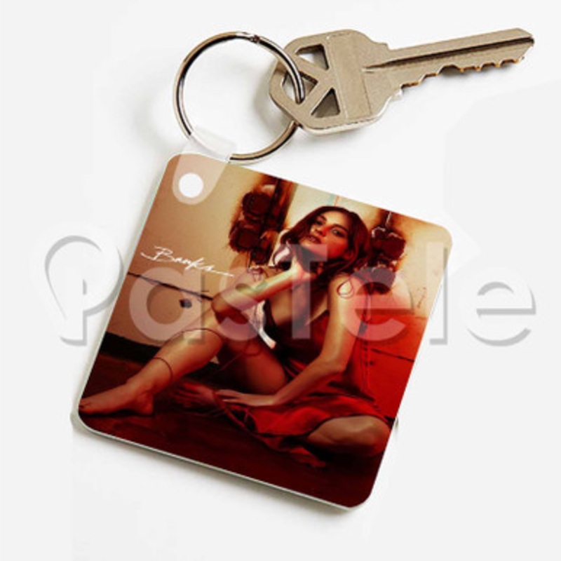 Banks Custom Keychain Jewelry Necklaces Pendant Two Sides Key