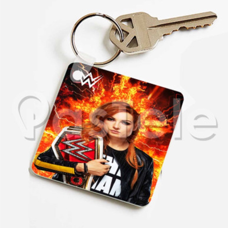 Becky Lynch WWE Custom Keychain Jewelry Necklaces Pendant Two Sides Key