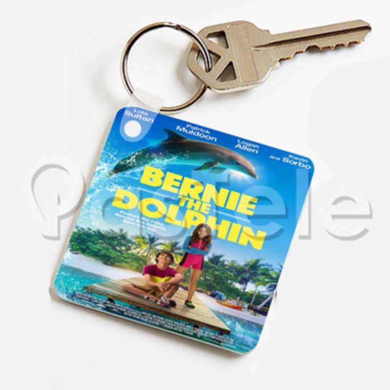 Bernie the Dolphin 2 Custom Keychain Jewelry Necklaces Pendant Two Sides Key