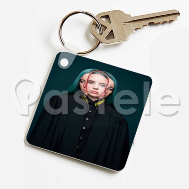 Billie Eilis Custom Keychain Jewelry Necklaces Pendant Two Sides Key