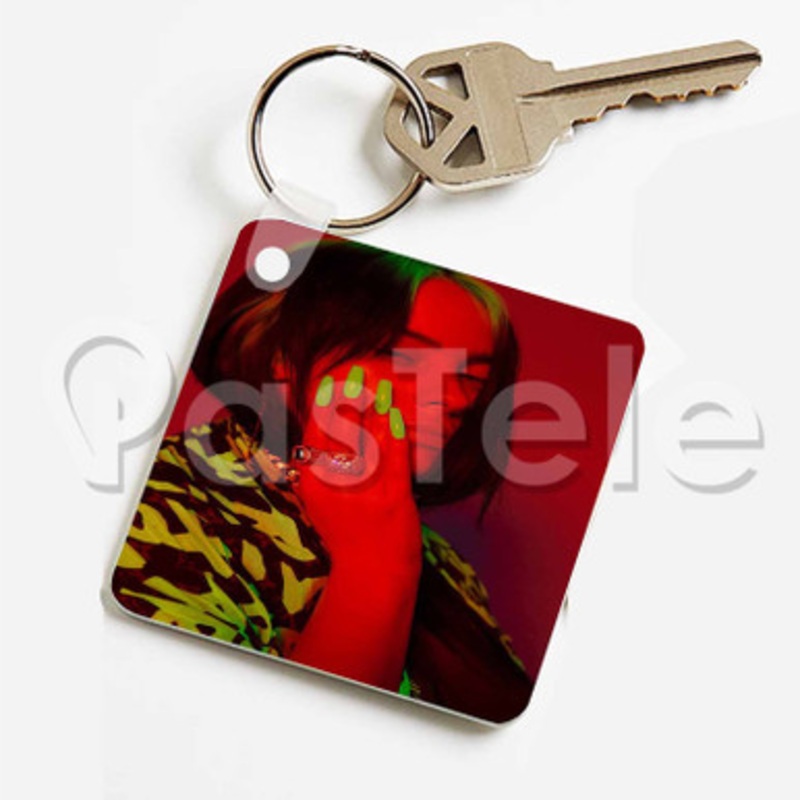 Billie Eilish Everything I Wanted Custom Keychain Jewelry Necklaces Pendant Two Sides Key
