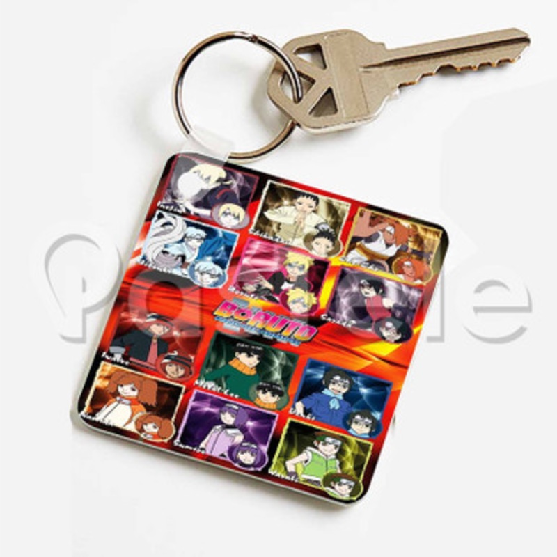 Boruto Naruto Next Generations 2 Custom Keychain Jewelry Necklaces Pendant Two Sides Key