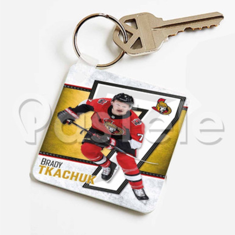 Brady Tkachuk Ottawa Senators NHL Custom Keychain Jewelry Necklaces Pendant Two Sides Key