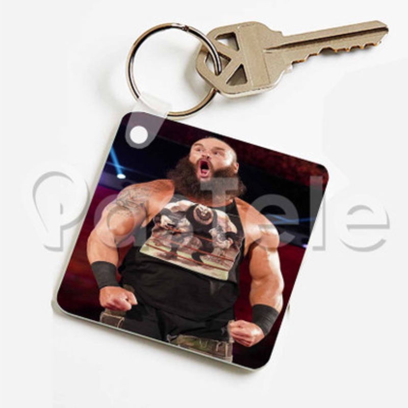 Braun Strowman Custom Keychain Jewelry Necklaces Pendant Two Sides Key