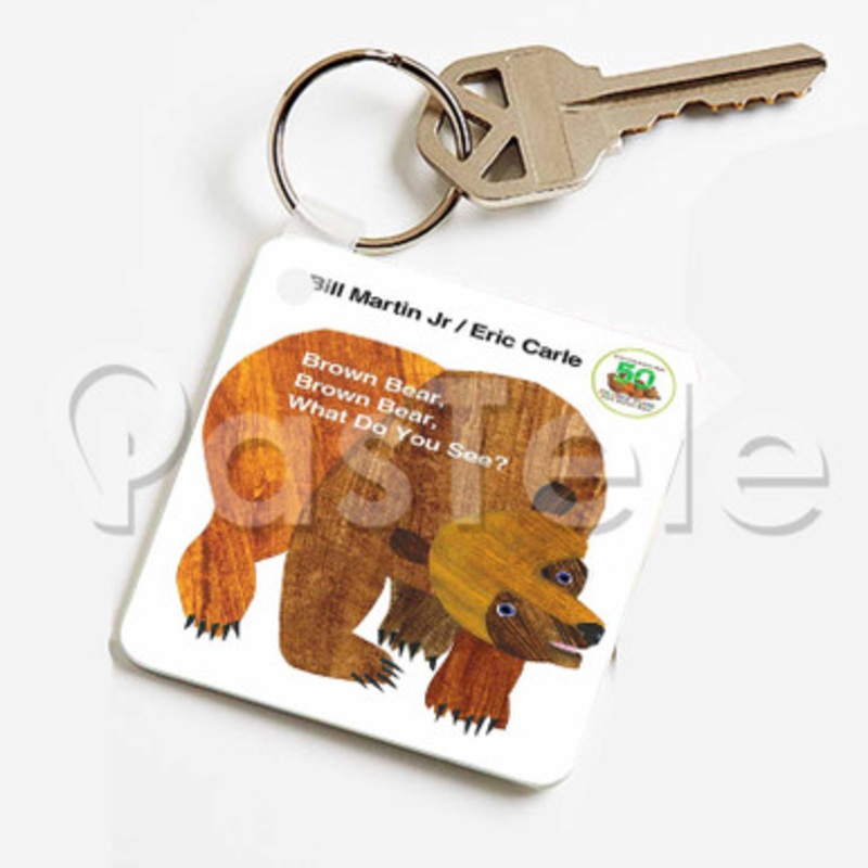 Brown Bear Brown Bear Custom Keychain Jewelry Necklaces Pendant Two Sides Key