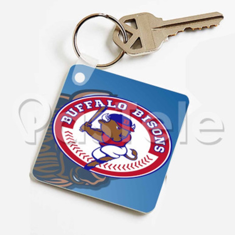 Buffalo Bisons Custom Keychain Jewelry Necklaces Pendant Two Sides Key