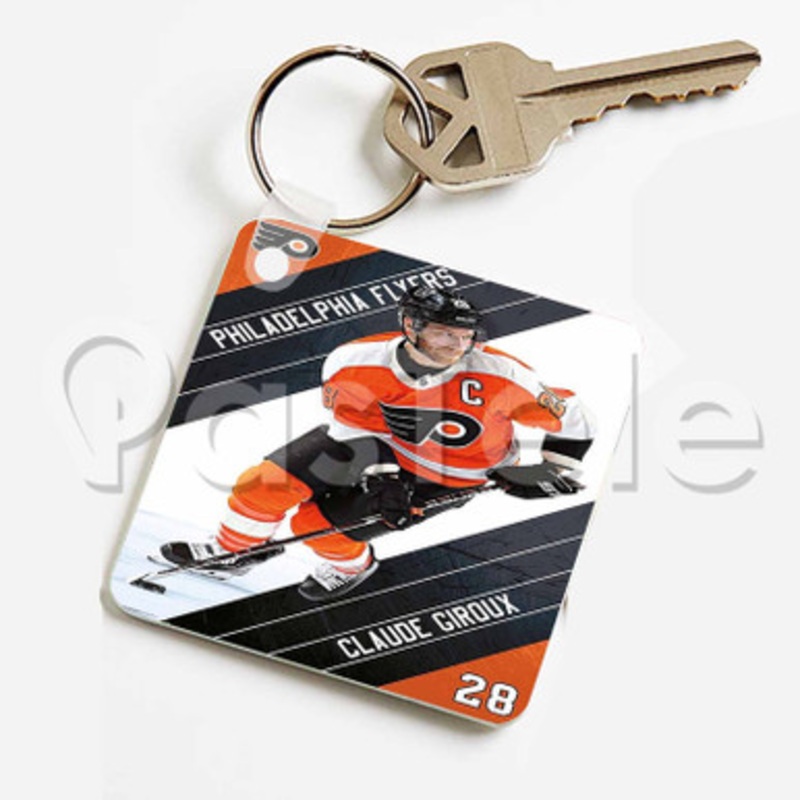 Claude Giroux Philadelphia Flyers NHL Custom Keychain Jewelry Necklaces Pendant Two Sides Key