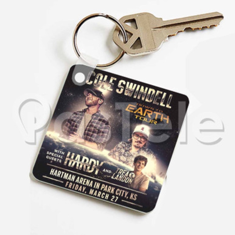 Cole Swindell Down To Earth Custom Keychain Jewelry Necklaces Pendant Two Sides Key