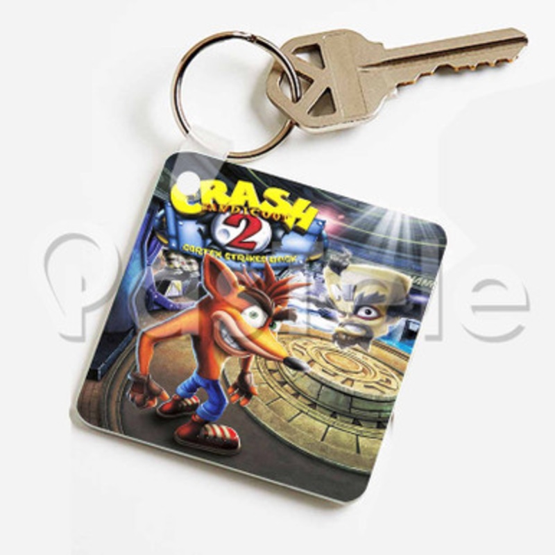 Crash Bandicoot 2 Custom Keychain Jewelry Necklaces Pendant Two Sides Key