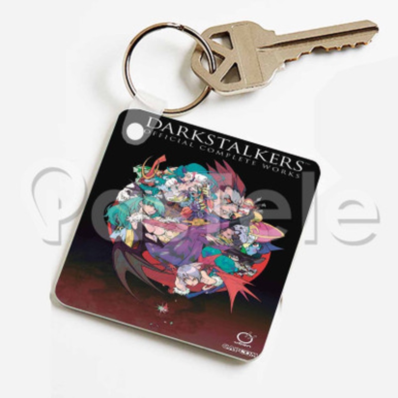 Darkstalkers Custom Keychain Jewelry Necklaces Pendant Two Sides Key