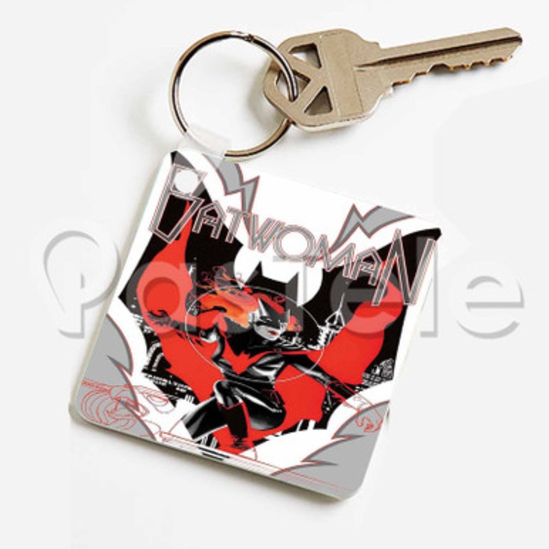 DC Comics Batwoman Custom Keychain Jewelry Necklaces Pendant Two Sides Key