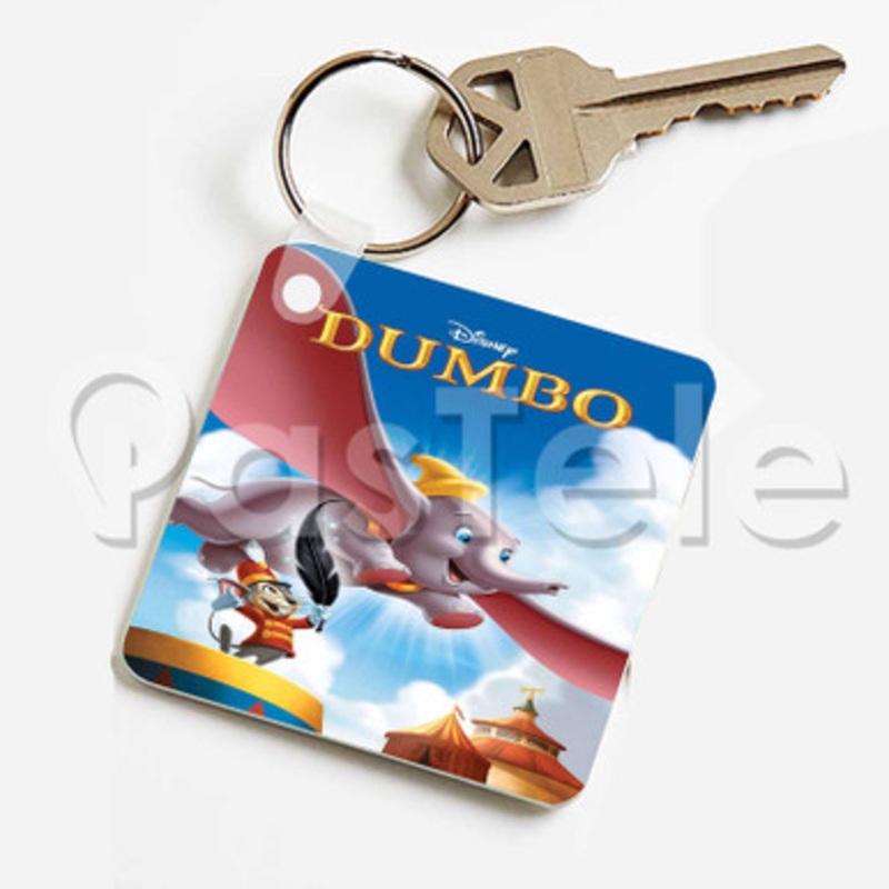 Disney Dumbo The Movie Custom Keychain Jewelry Necklaces Pendant Two Sides Key