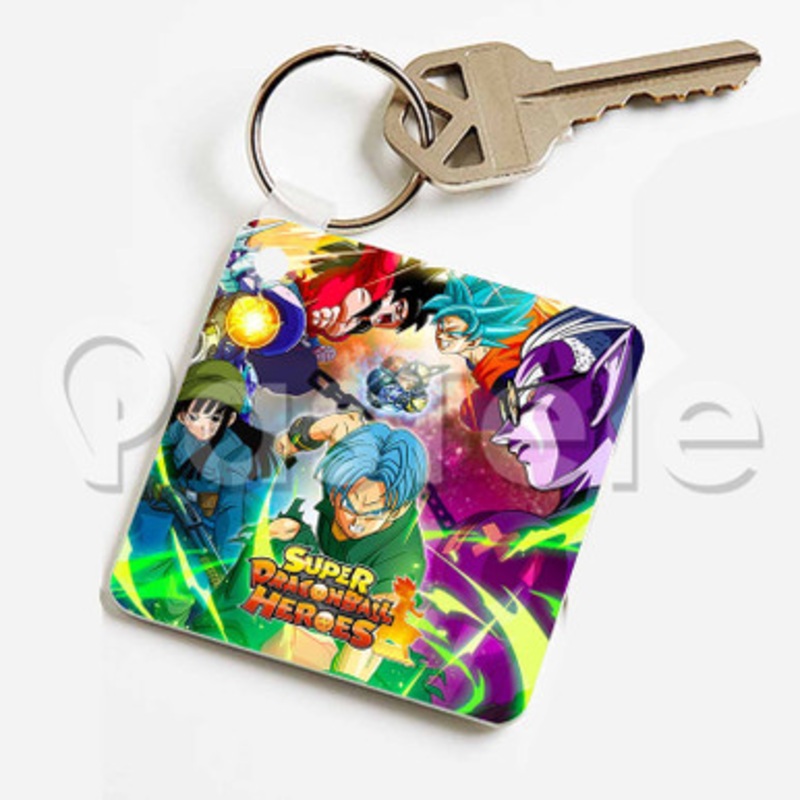 Dragon Ball Heroes Custom Keychain Jewelry Necklaces Pendant Two Sides Key