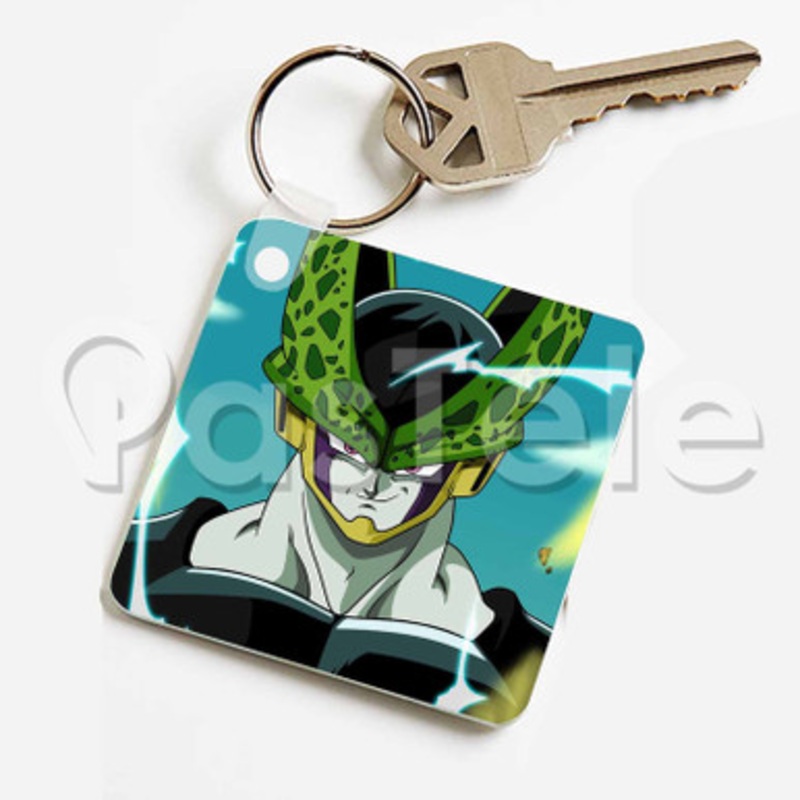 dragonball z cell Custom Keychain Jewelry Necklaces Pendant Two Sides Key