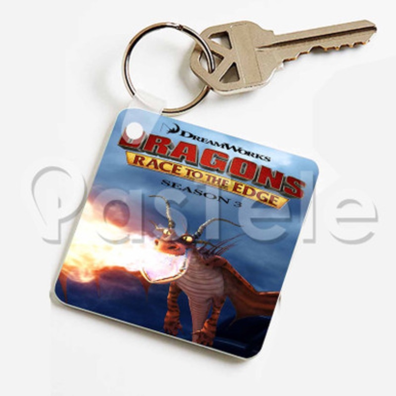 Dragons Race to the Edge Custom Keychain Jewelry Necklaces Pendant Two Sides Key