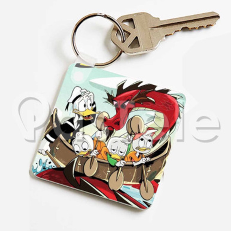 Duck Tales Custom Keychain Jewelry Necklaces Pendant Two Sides Key