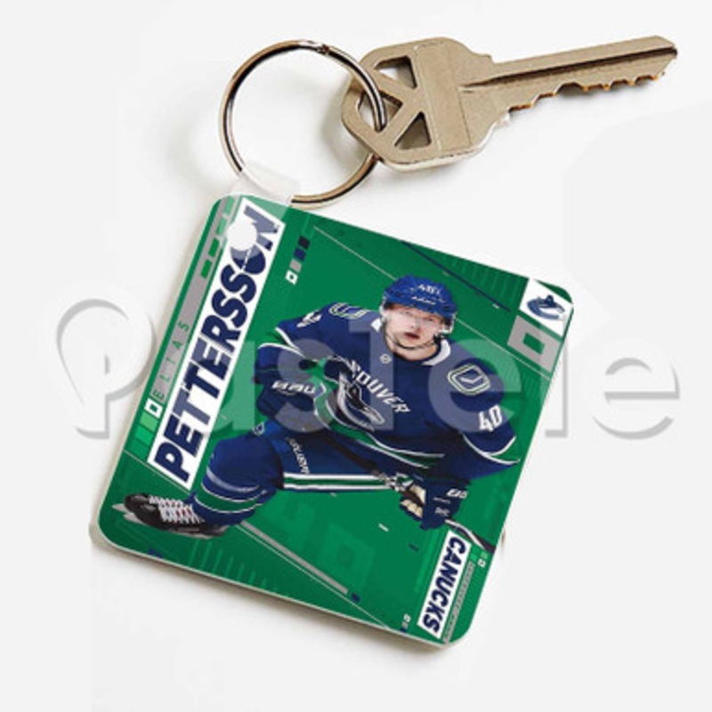 Elias Pettersson Vancouver Canucks NHL Custom Keychain Jewelry Necklaces Pendant Two Sides Key